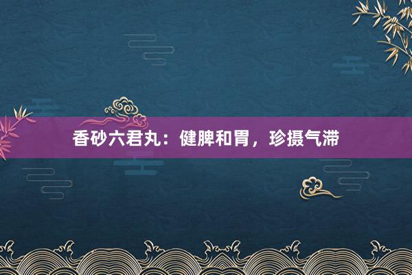 香砂六君丸：健脾和胃，珍摄气滞